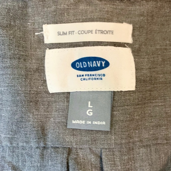 Old Navy Gray Slim Fit Button Down - Picture 3 of 5